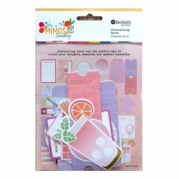 

CRZCrafter Printed Paper Diecuts Journaling Spots Foil Design 29pcs for Scrapbooking Cardmaking Journal Embellishments