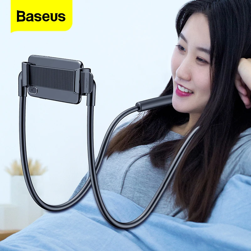 Держатель для телефона Baseus гибкий на шею iPhone Samsung Xiaomi планшетов сотовых