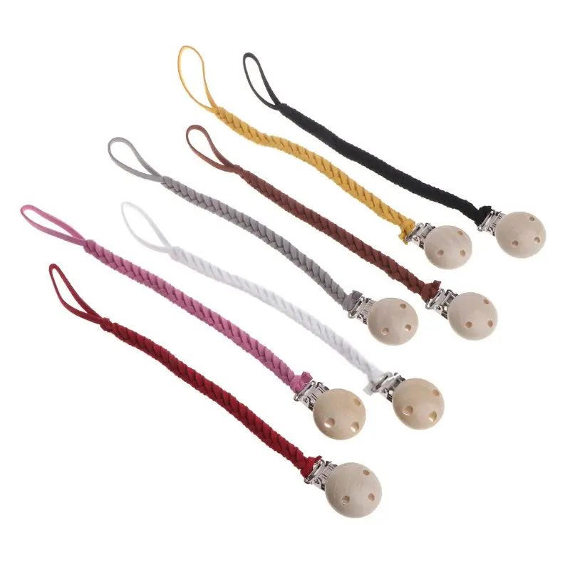 Leather Pacifier Clips Chain Dummy Clip Holder Nipple Soother For Infant Baby Feeding | Мать и ребенок