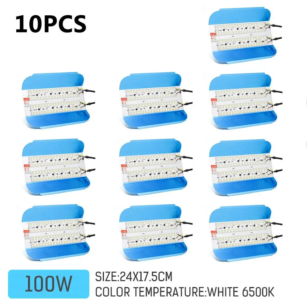 100w 10pcs Светодиодный прожектор из йода-вольфрама 50 Вт 100 Вт светодиодный фонарь-рефлектор освещение на месте 220 В светодиодный уличный водонепроницаемый светильник для сада - Цвет: 100w 10pcs