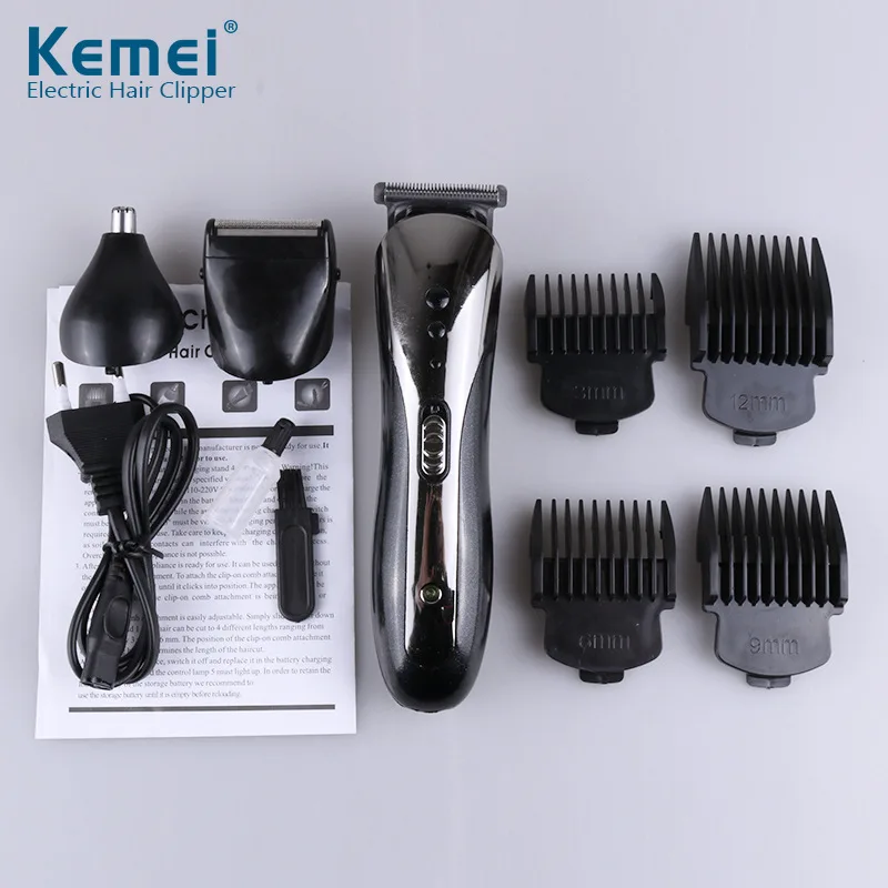 KM-1407 Rechargeable Electric Nose Hair Clipper Multifunctional Men Hair Trimmer Professional Electric Shaver Beard Razor0740