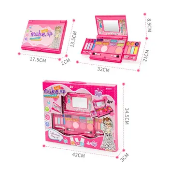 

Safe Non Toxic Children Girl Princess Makeup Set Eyeshadow Lipstick Palette Box Kit Pretend Play Toy