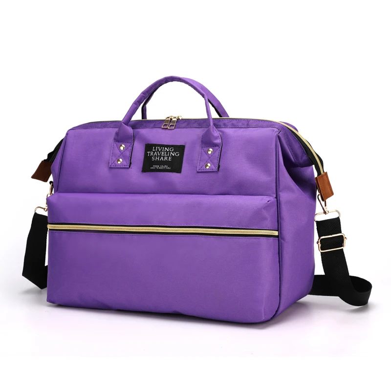 Trend Women Nylon Waterproof Travel Bags Unisex Foldable Bag Quality Large Capacity Portable Luggage Bags Bolsa Feminina - Цвет: purple