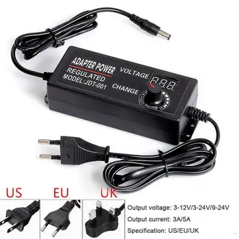 

Adjustable AC 100-240V to DC 3V-12V 3V-24V 9V-24V Universal adapter transformer power supply adaptor 3 12 24 v For LED strip
