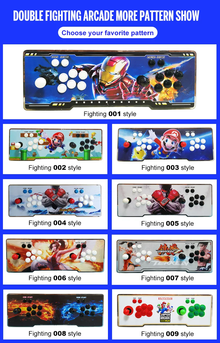Electronic arcade game console pandora station 3D 6s 1399/2200/2260 in 1 game console for home