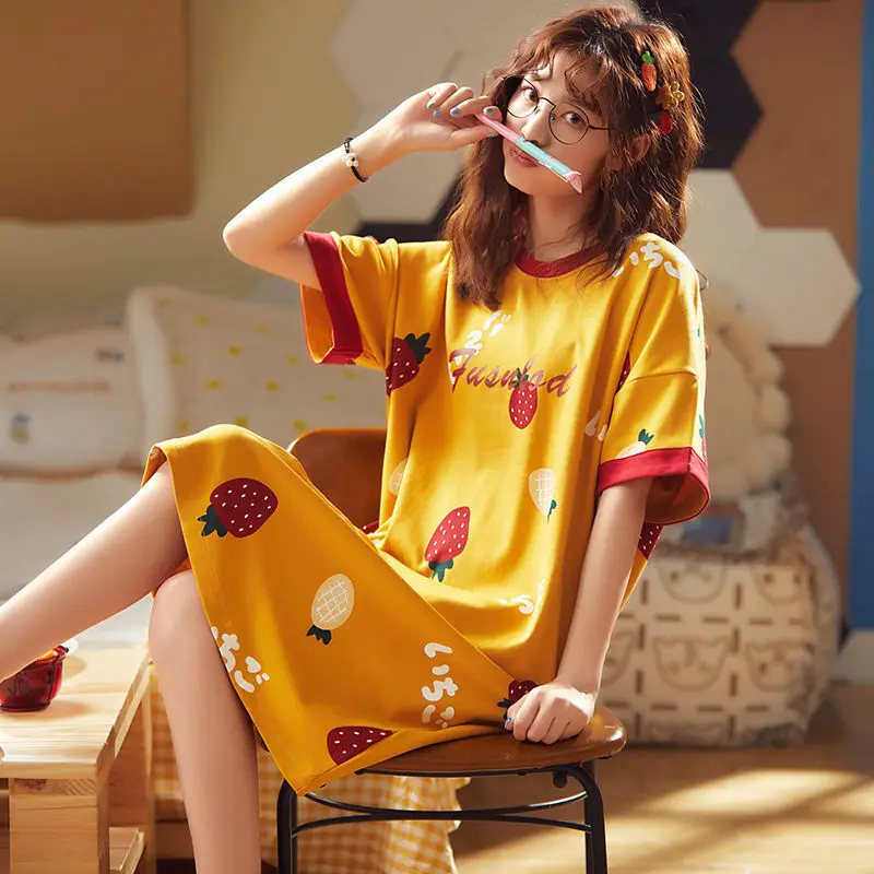 Ʈ   μ  õ Ins Sleepshirts  α M-5XL     м ⼺ 