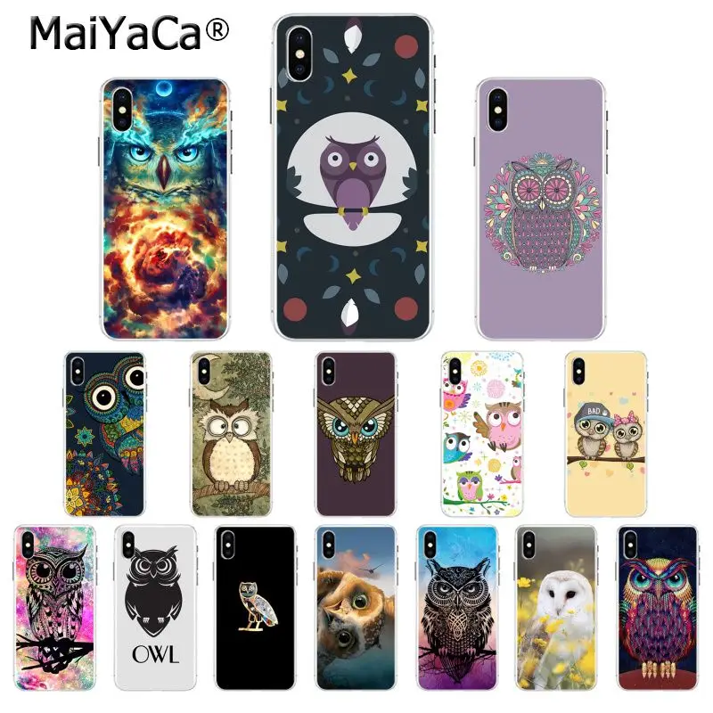 MaiYaCa симпатичная Сова Животные ТПУ Мягкий силиконовый чехол для телефона Apple iPhone 8