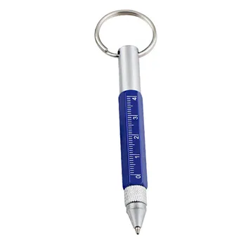 

Keychain Ruler Screwdriver Touch Screen Capacitive Ballpoint Pen Touch Screen Capacitive Stylus (Blue)