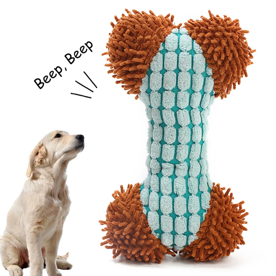 High Quality Dog Chew Toy Creative Bone Shape Teething Pet Squeaky Plush Supplies Cat Favors | Дом и сад