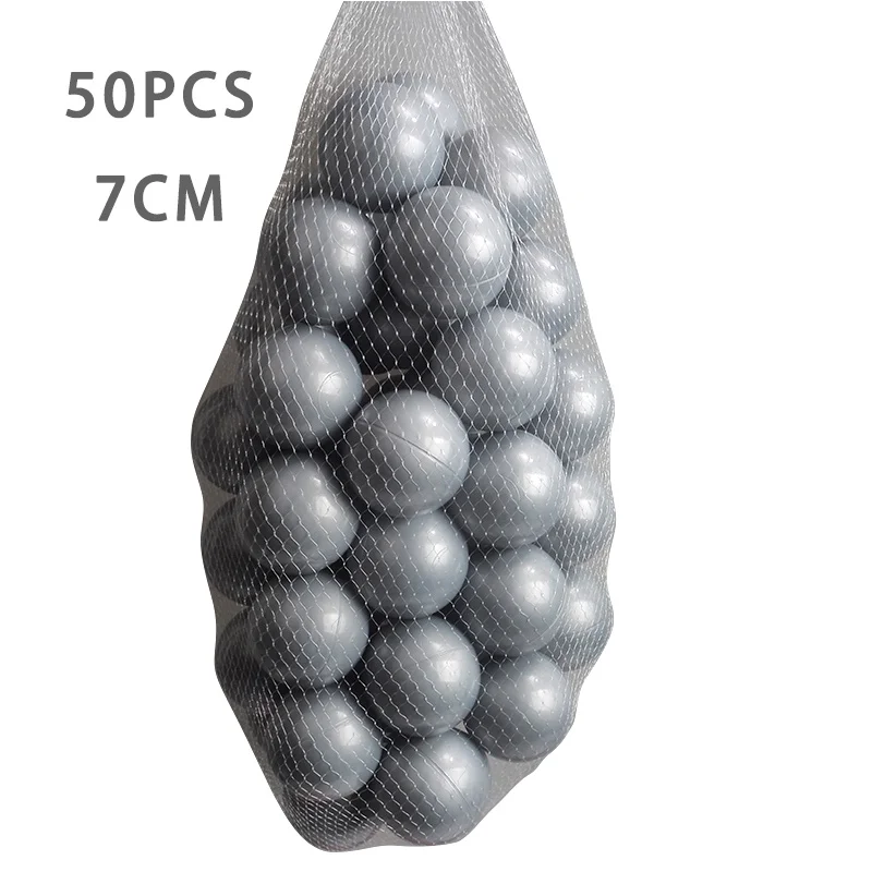 WJ3709YH 50 шт./лот, 7 см, экологически чистые разноцветные шарики, мягкие пластиковые шарики для океана, забавные детские игрушки для плавания и плавания, веселые сухие шарики для бассейна, волнистые морские шары - Цвет: WJ3709YH