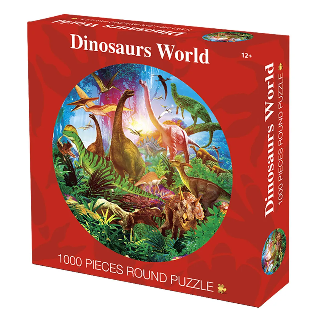 MUQGEW круглых пазлов тиос дети мир динозавров игрушки 1000 капсул упражнения рук и мозгов игрушки WY8