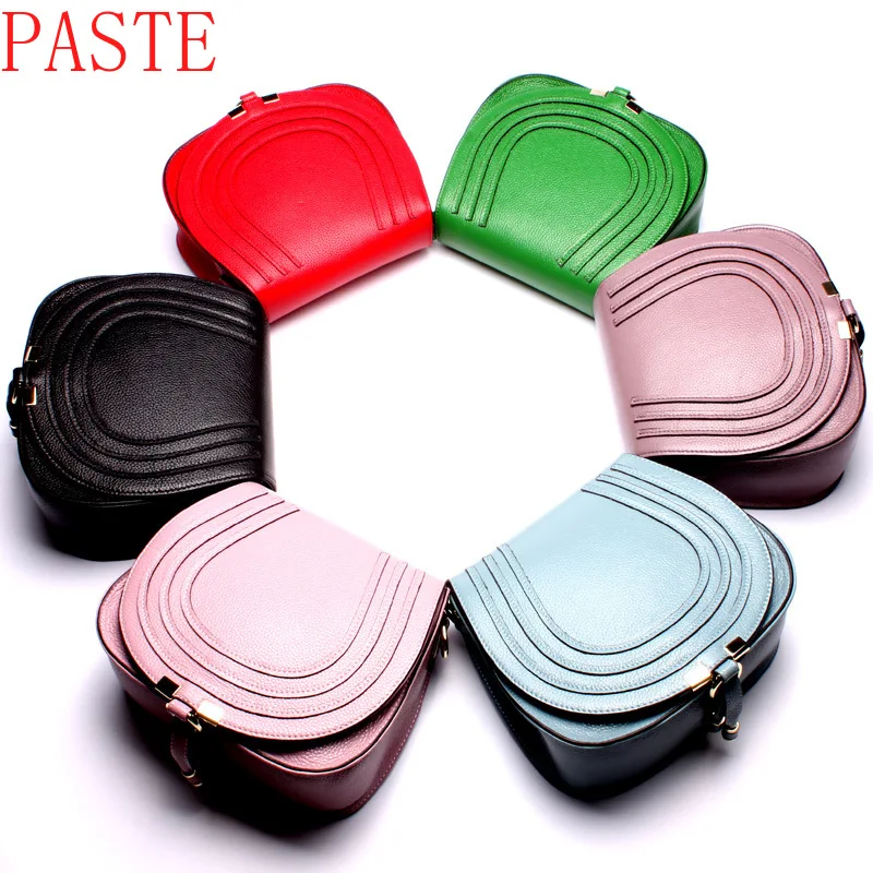 Billig 2017 schöne Mädchen Rindsleder Kleine Umhängetasche Tasche Frauen Messenger Taschen Echtes Leder Dame Tasche Berühmte Marke frauen Schulter Tasche