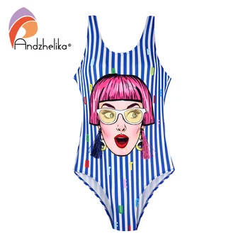 

Andzhelika Child Swimsuit Personality Girl cartoon design Swimwear Children One-Piece Suits Swim Bodysuit Bathing Suit