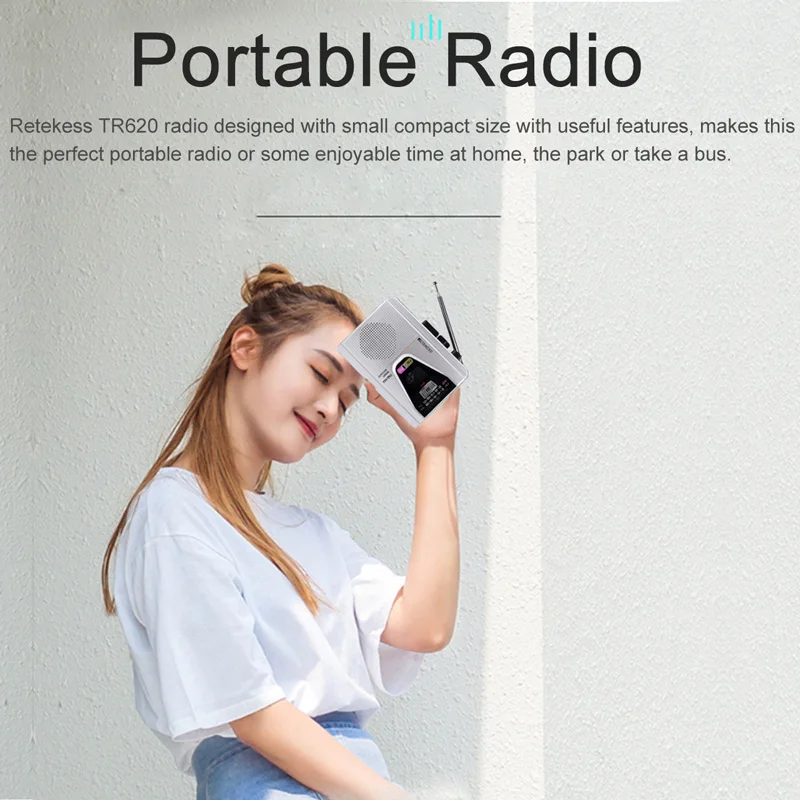 US $19.52 Retekess Tr620 FmAm Portable Radio With Cassette Playback Voice Recorder And Tape Playback Loop Mode Switch