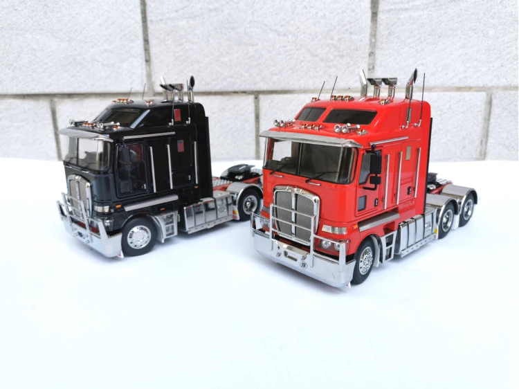 Diecast-リモートコントロール玩具車,1:32,オフロードトレーラー 