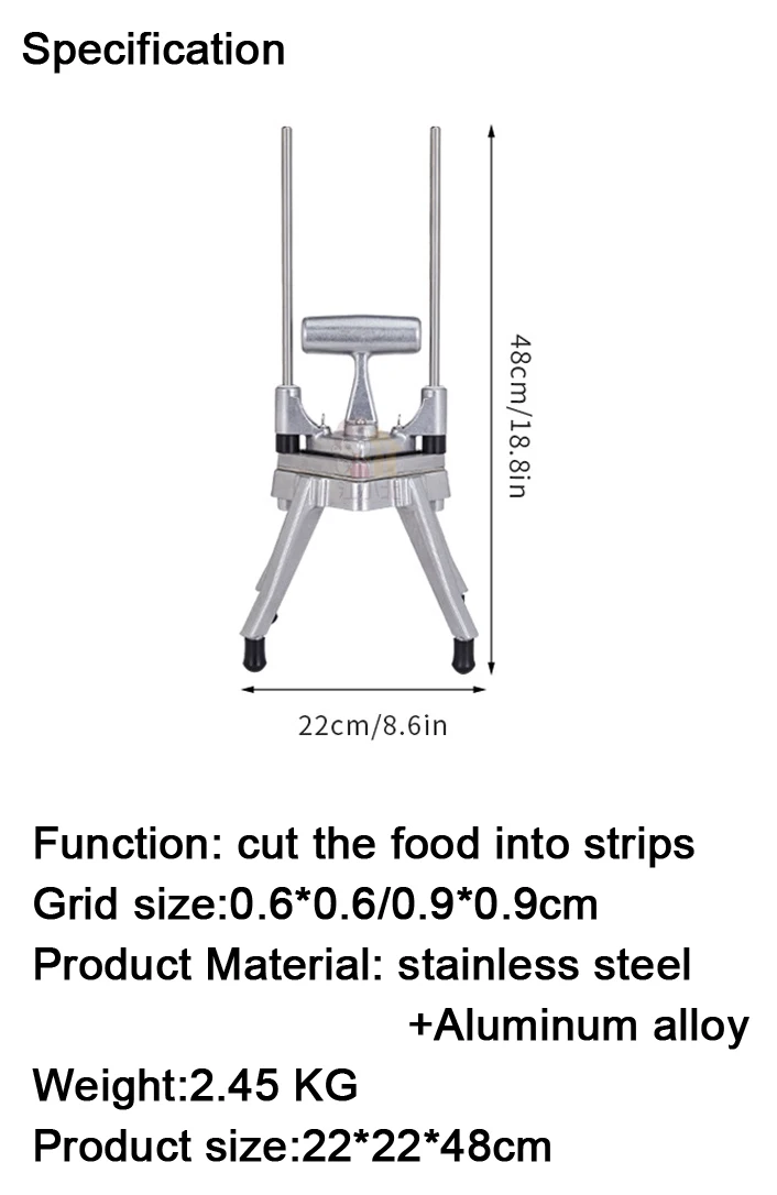 JIQI французский жареный картофель резак в полоску картофель ручной, для овощей морковь машинка для нарезки чипсов ручной толчок фри измельчитель ломтерезка лезвие