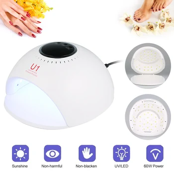 

60W UV LED Lamp Nail Dryer Manicure Lamp Quick Drying For All Nail Gel Polish & LCD Display 3 Timing Nail Art Tools