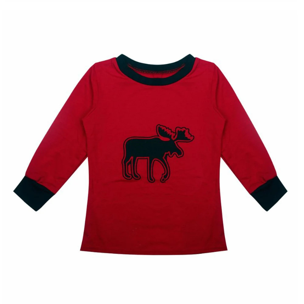 LOOZYKIT/семейный Рождественский пижамный комплект; коллекция года; одежда для сна с принтом оленя для мамы, папы и детей; одежда для родителей и детей; одинаковые комплекты для семьи