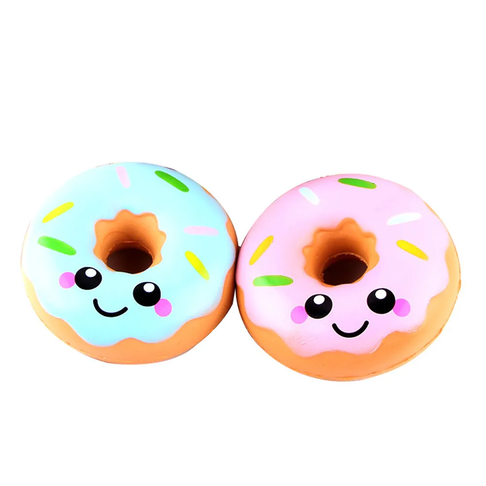 Cute Colorful Chocolate Donut Slow Rising Simulation Food Stress Relief Toy for Kids Fun Xmas Gift childrens party decorations#A