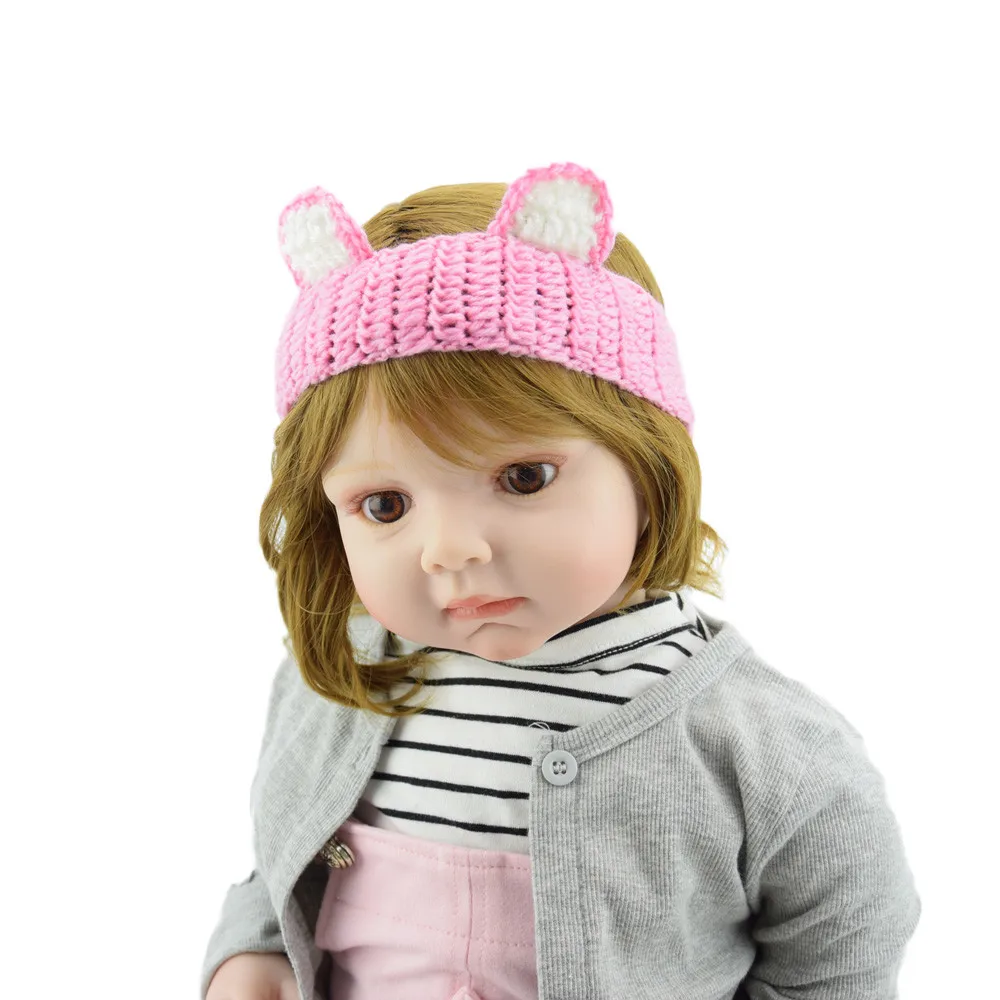 Cute Baby Headband kids rabbit ear knitted hairband woolen hair accessoriesToddler Headwear Hair Band Birthday Gift