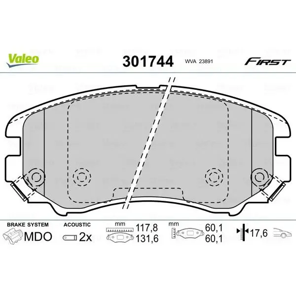 Колодки дисковые передние Hyundai Sonata IV 2.0i/2.7 01/Coupe GK