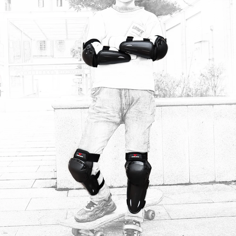 WOSAWE Детские уличные спортивные наколенники налокотники ударопрочные защитные