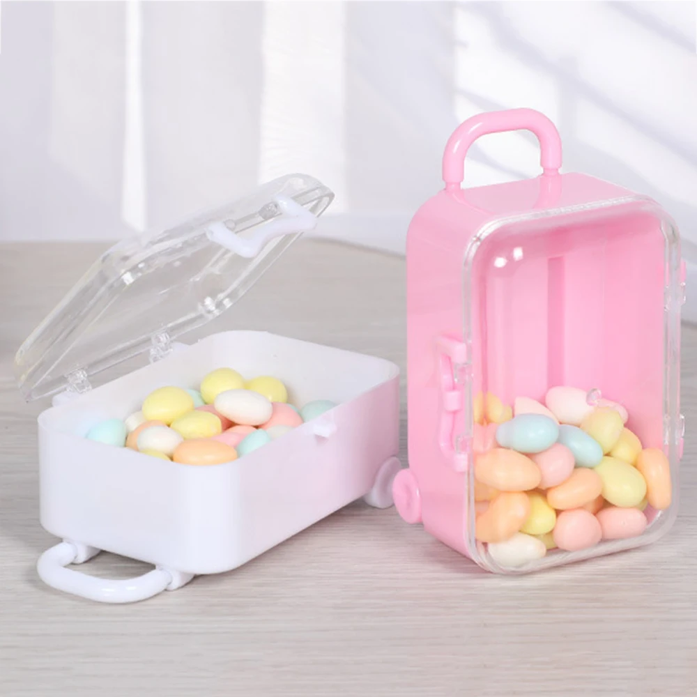 Mini Suitcase Candy Box 5.5X3.5X1.5 Red 4 Pack