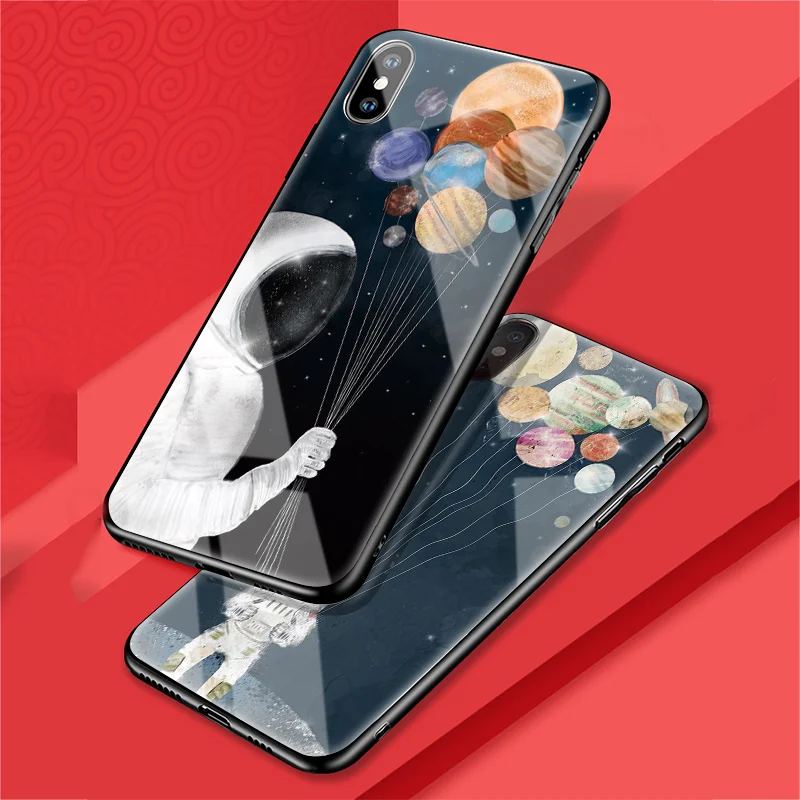 Чехол из закаленного стекла для Xiaomi mi 8 Lite CC9 A2 6X5 5S 6 mi x 2S Max 3 Space Planet для Red mi 5 Plus 7A S2 Note 5 6 7 Pro