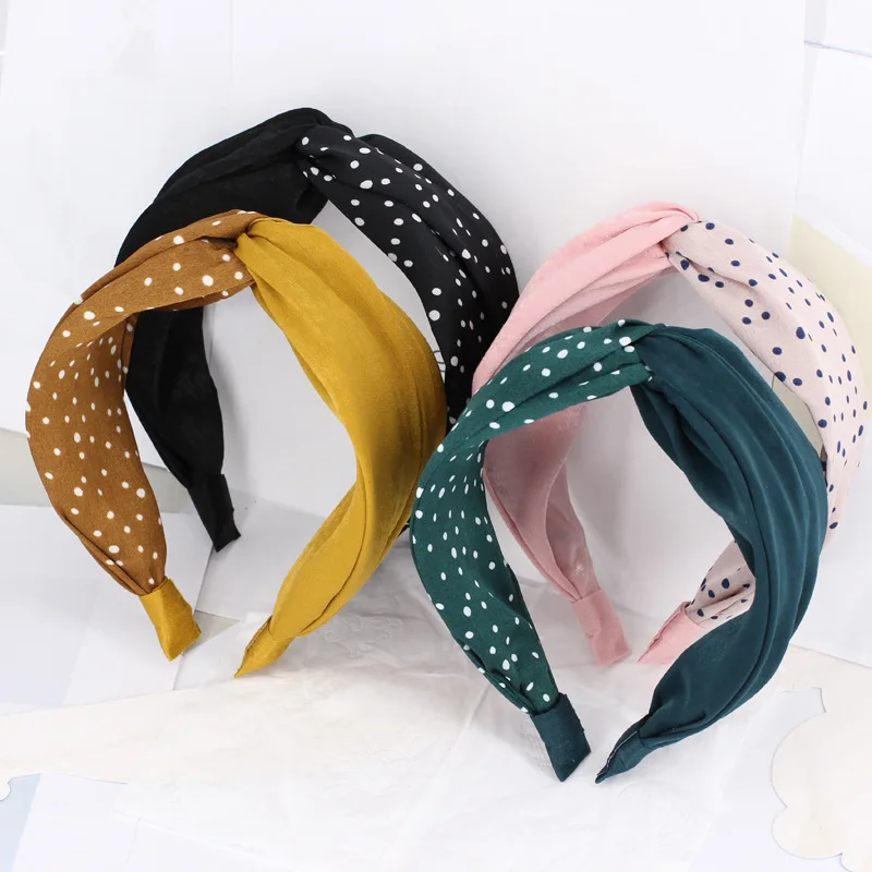 Женская повязка на голову ободок в горошек для девочек женские аксессуары волос