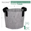 MUCIAKIE 15 Colors 10 Sizes Garden Grow Bag w/ Handles Indoor Outdoor Fabric Aeration Plant Pot Container Flower Vegetable Pouch 2