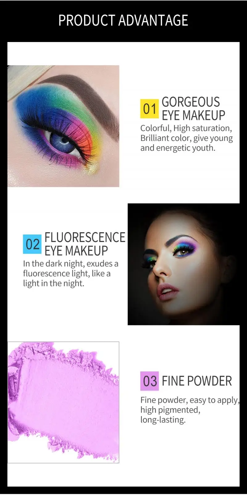 NICEFACE 8 цветов Тени для век 3D Блеск Блестки натуральный стойкий перламутровый тени