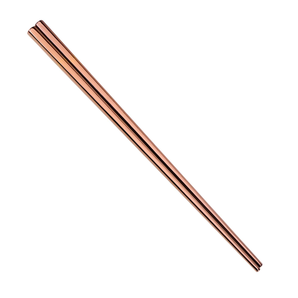 Red gold NICEYARD 1 пара прочные палочки для еды Нескользящие из нержавеющей стали 304 кухонные аксессуары полые анти-ожоги посуда - Цвет: Red gold