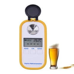 Alcohol Meter Portable Auto Digital Refractometer 0-50 Handheld Brix Refractometer Beer
