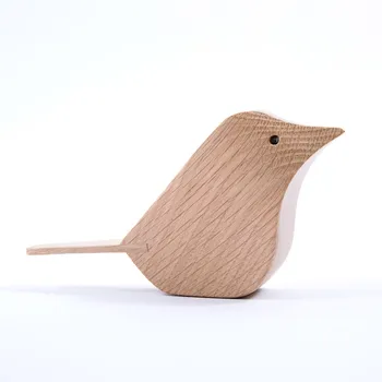 

Nordic Wooden Bird Figurines Home Decor Ornaments Figurines For Interior Room Decor Accessories Animal Dolls Holiday Gift Toys