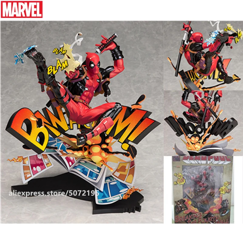 

Hasbro Avengers Cartoon Deadpool Deadpool with Background Breaking the Dimensional Wall PVC Collectible Model