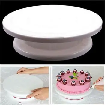 

Useful Cake Base Rotating Cake Stand Sugarcraft Turntable Platform Cupcake Swivel Plate Revolving Baking Cake Decorating Tools
