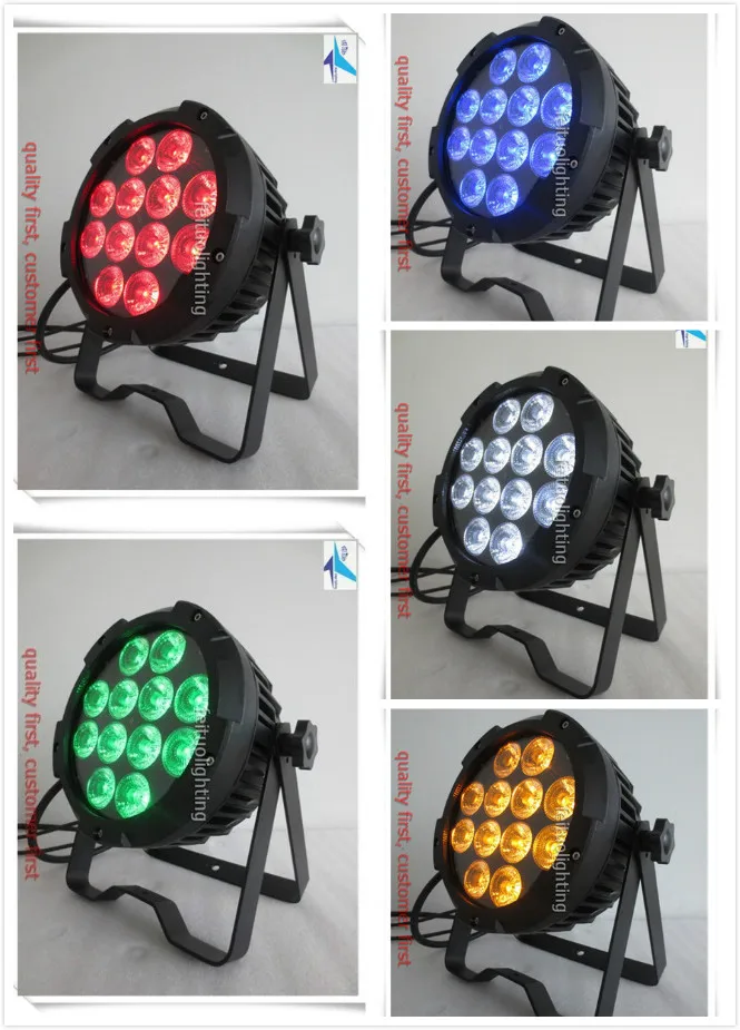 E-(6 огней с чехлом) DMX512 водонепроницаемый светодиодный par свет 12x15 Вт rgbwa 5в1 IP65 par 64 светодиодный фонарь для улицы для сцены освещение для дискотеки DJ