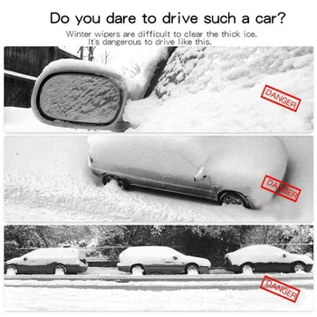 

Black Gloves Snow Scraper Exterior Parts Outdoor Waterproof Removal Deicing