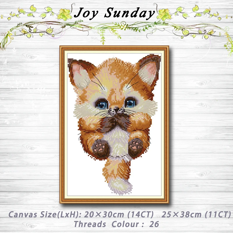 

Lovely Fox animal decor Patterns 14CT 11CT Counted Cross Stitch Sets embroidery sets Needlework kits Home Decoration