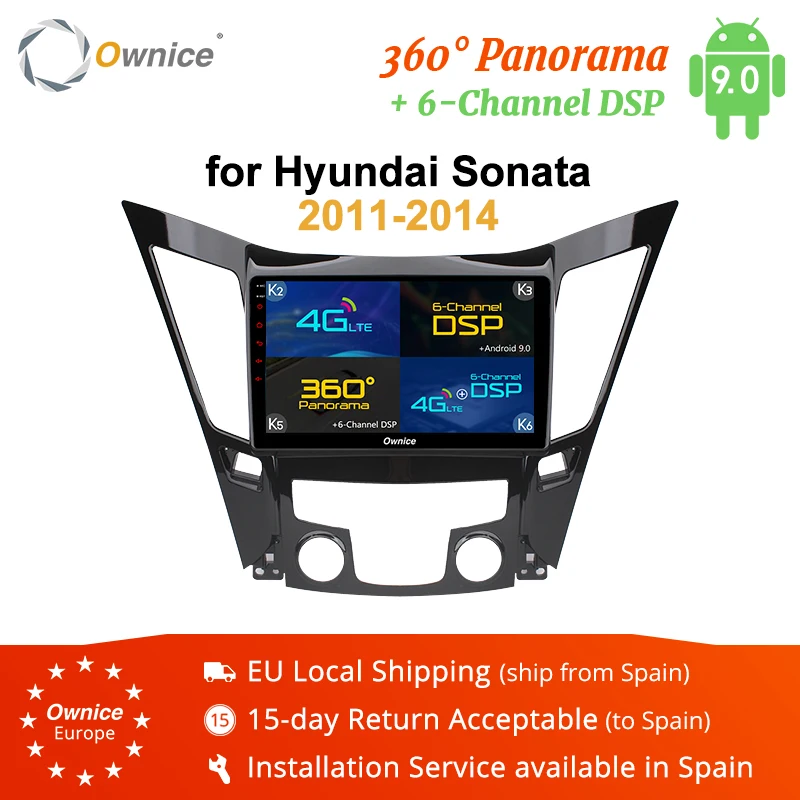 Flash Deal Ownice K1 K2 K3 K5 K6 Octa Core Android 9.0 4G LTE 360 Panorama DSP Car DVD Player for Hyundai Sonata 2011 - 2014 Radio GPS Navi 0