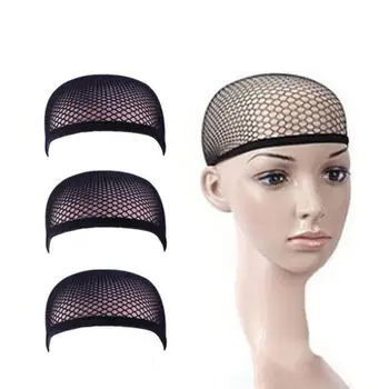 

10PCS High Temperature Fiber Wig Net Elastic Mesh Wig Cap Hairdressing Accessories (Black)