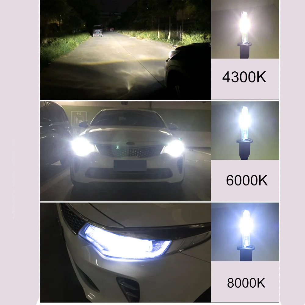 2 sztuk 35W żarówki ksenonowe 55W zestaw H4 ksenonowy reflektor samochodowy lampa żarówka dla H7 H1 H3 ukrył 55W H7 Xenon H11 ukrył bi-xenons H4 reflektor lampa