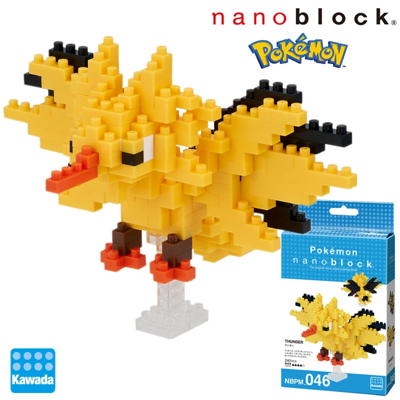 Nanoblock Покемон Пикачу аниме мультфильм 3D модель алмаз мини микро блок Kawada строительные блоки кирпичи сборки игрушки игры - Цвет: nbpm-046
