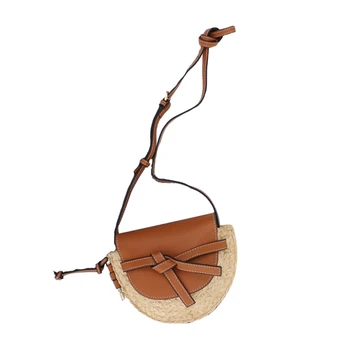 

New 2019 Mini straw bag web celebrity small bag all kinds of knitting bag single shoulder bag cross-body women's bag