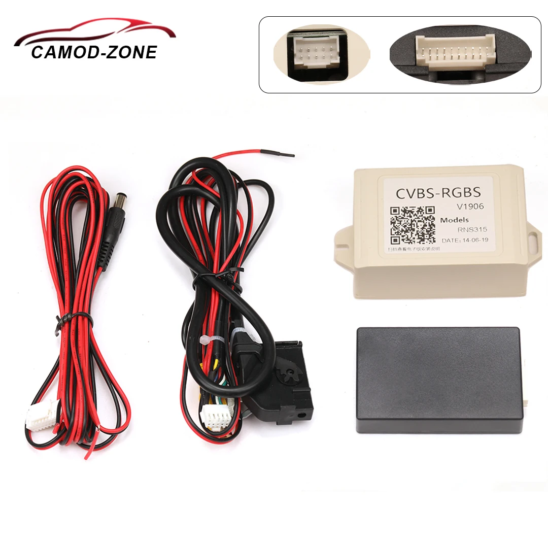 Rgb-cvbs AV конвертер заднего вида адаптер для камеры Вход Адаптер RVC RCA RCD510 декодер