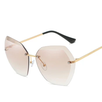 

Punk Rimless sunglasses Men's Spring Metal Steampunk Mirror Sun Glasses For Men Women Retro Personality Eyewear