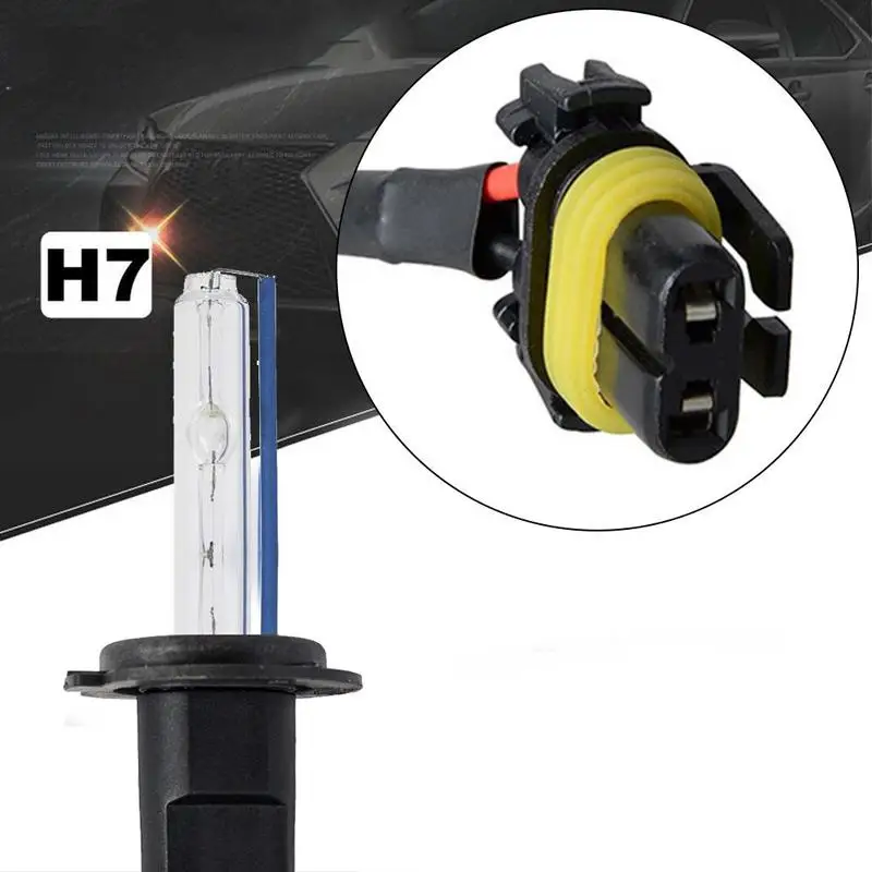 2 шт. = 1 пара ксеноновых ламп HID 55 Вт H7, 12 В, 8000 К, сменные ксеноновые лампы, головной светильник, светильник, ксеноновая лампа с прямыми пузырьками