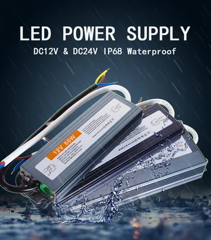 

AC DC Transformers 12V 24V Power Supply 12 24 V Volt IP67 IP68 Outdoor Waterproof 24V Power Supply AC-DC 220V TO 12V10W-400W