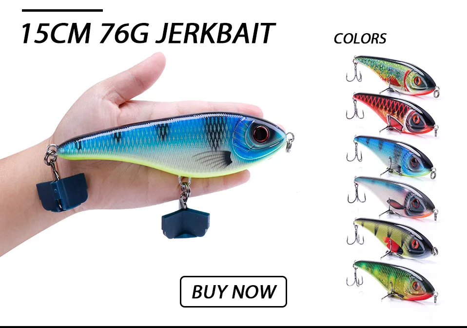 VTAVTA 17cm 130g Suspending Jerkbait Lure Pike Wobblers Fishing Lures Sinking Artificial Bait Hard Crankbaits Fishing Tackle VIB 018-3