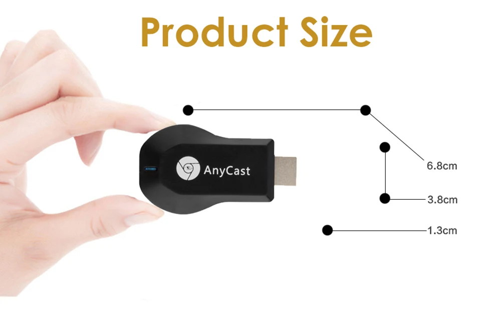 Anycast tv Stick Wifi 2,4G/5G 4K Miracast любой Cast беспроводной DLNA AirPlay HDMI дисплей ключ приемник для IOS Android PC
